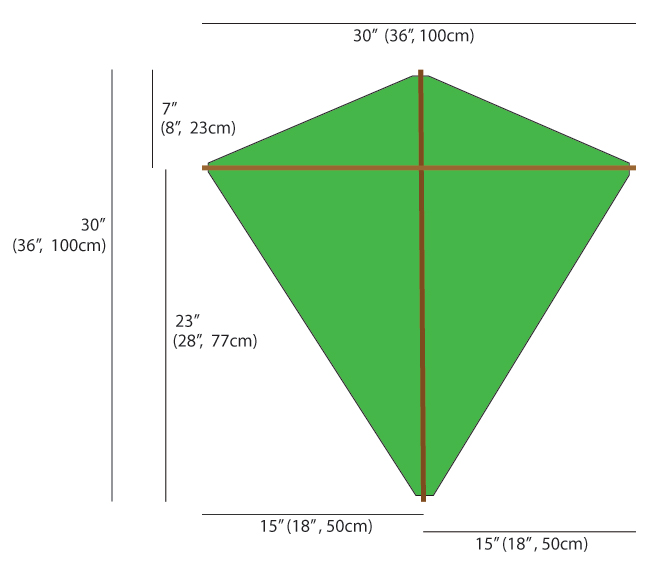 how to make a diamond kite